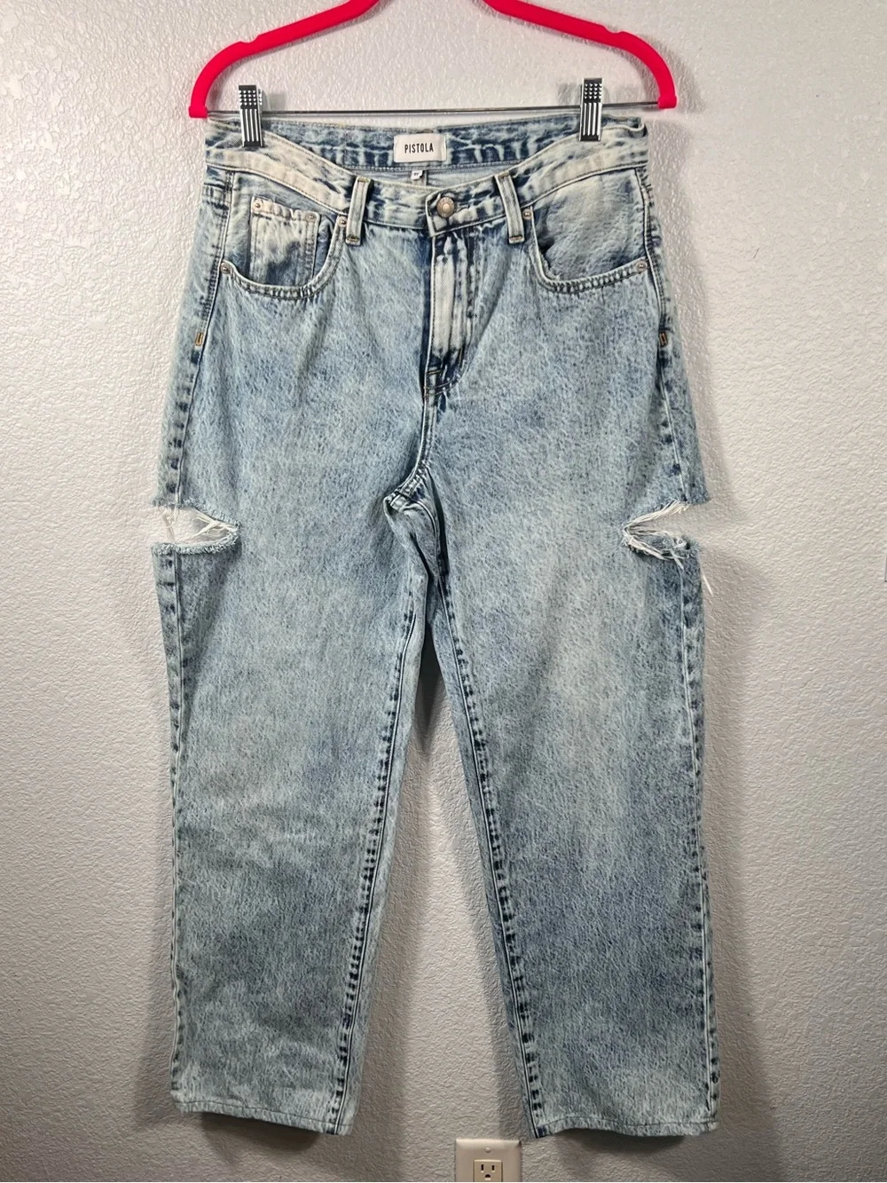 PISTOLA DENIM Bobbie High Rise Jeans In Clear Waters Sz 26/27 Runs Large Cotton